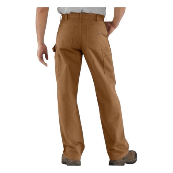 Carhartt Loose Fit High-Rise Washed Duck Work Dungaree Pants Carhartt Brown B11 - Picture 5 of 8